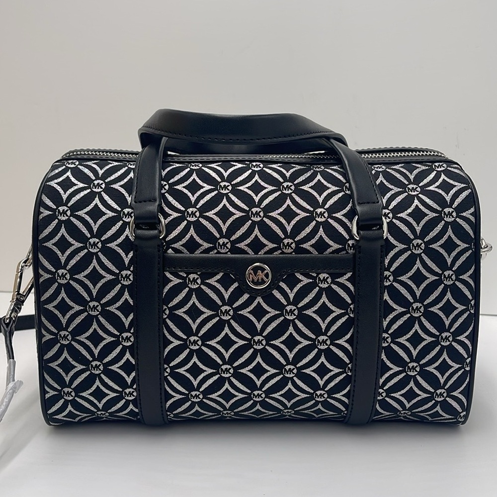 MICHAEL KORS JST TRAVEL MEDIUM DUFFLE SATCHEL SHOULDER CROSSBODY BAG MK NWT - Picture 2 of 16